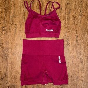 Gymshark Burgundy Activewear Set